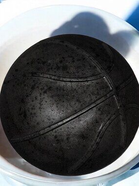 Citrus Basketball Black Soap Large 4x4in 8oz Shea Butter Handmade - OS